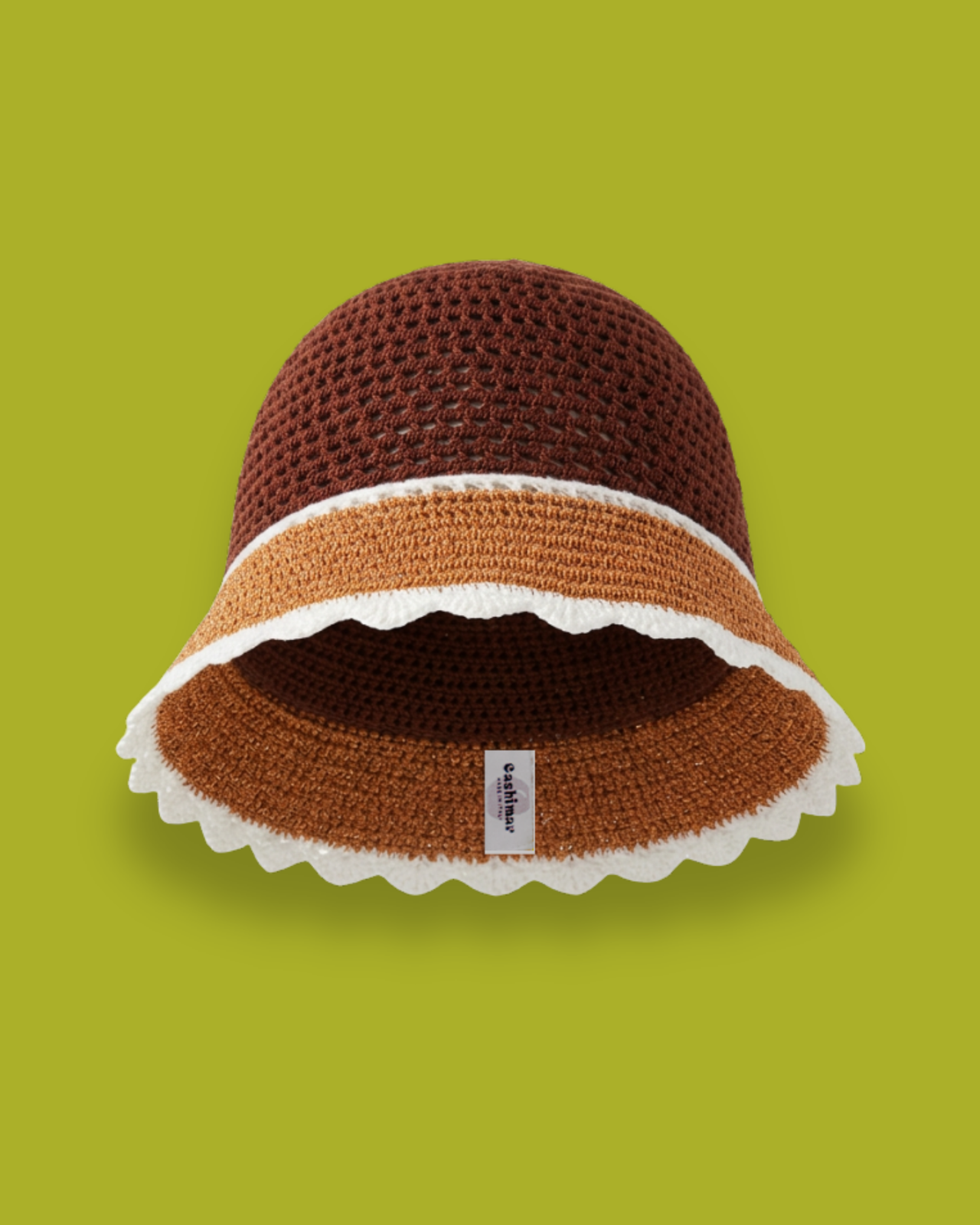 ARLES CROCHETED HAT BROWN & CARAMEL
