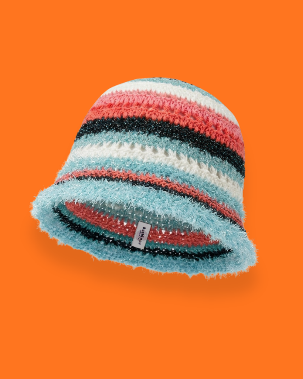 CANNES CROCHETED HAT BLUE GLITTER
