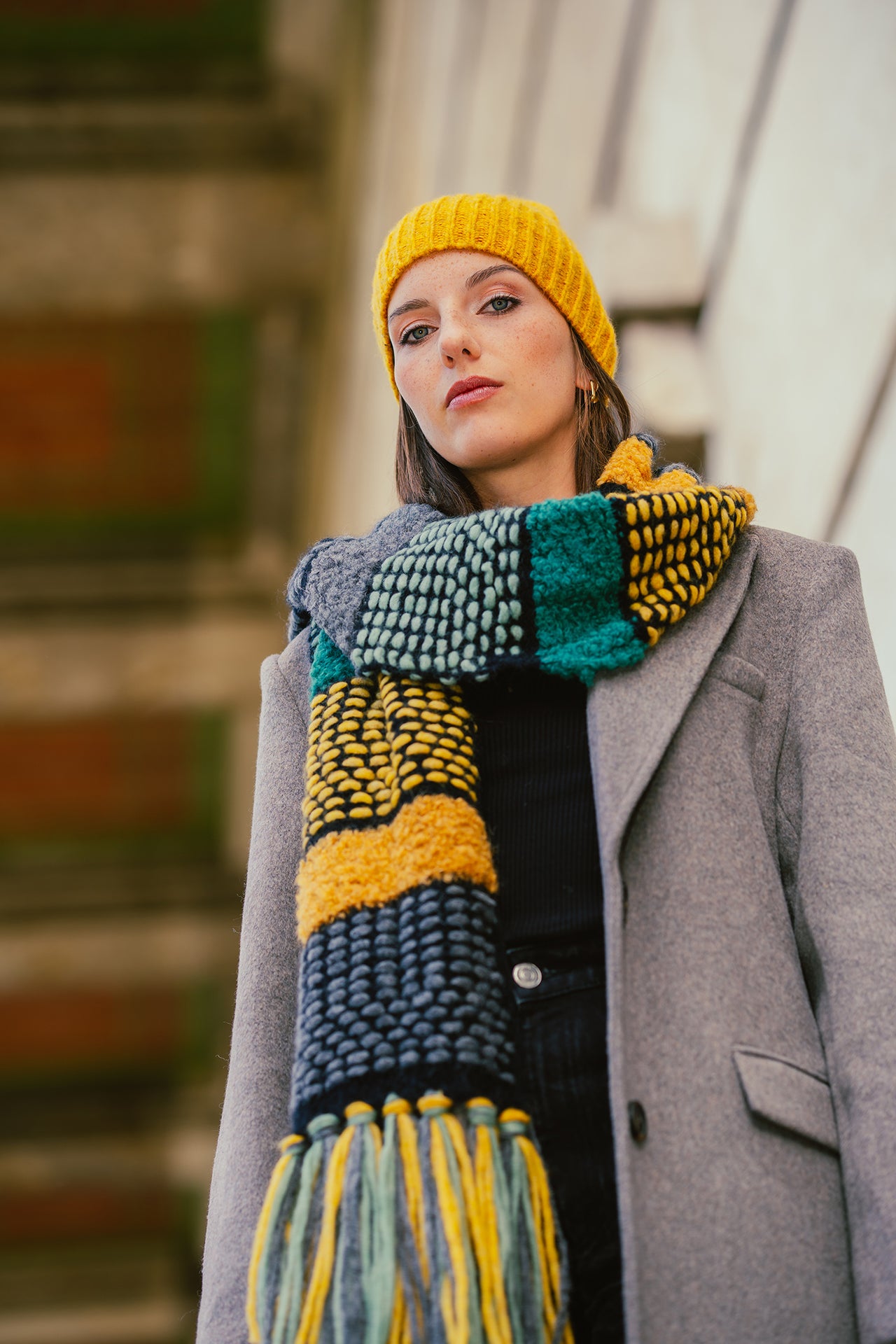 Alpaca scarf green
