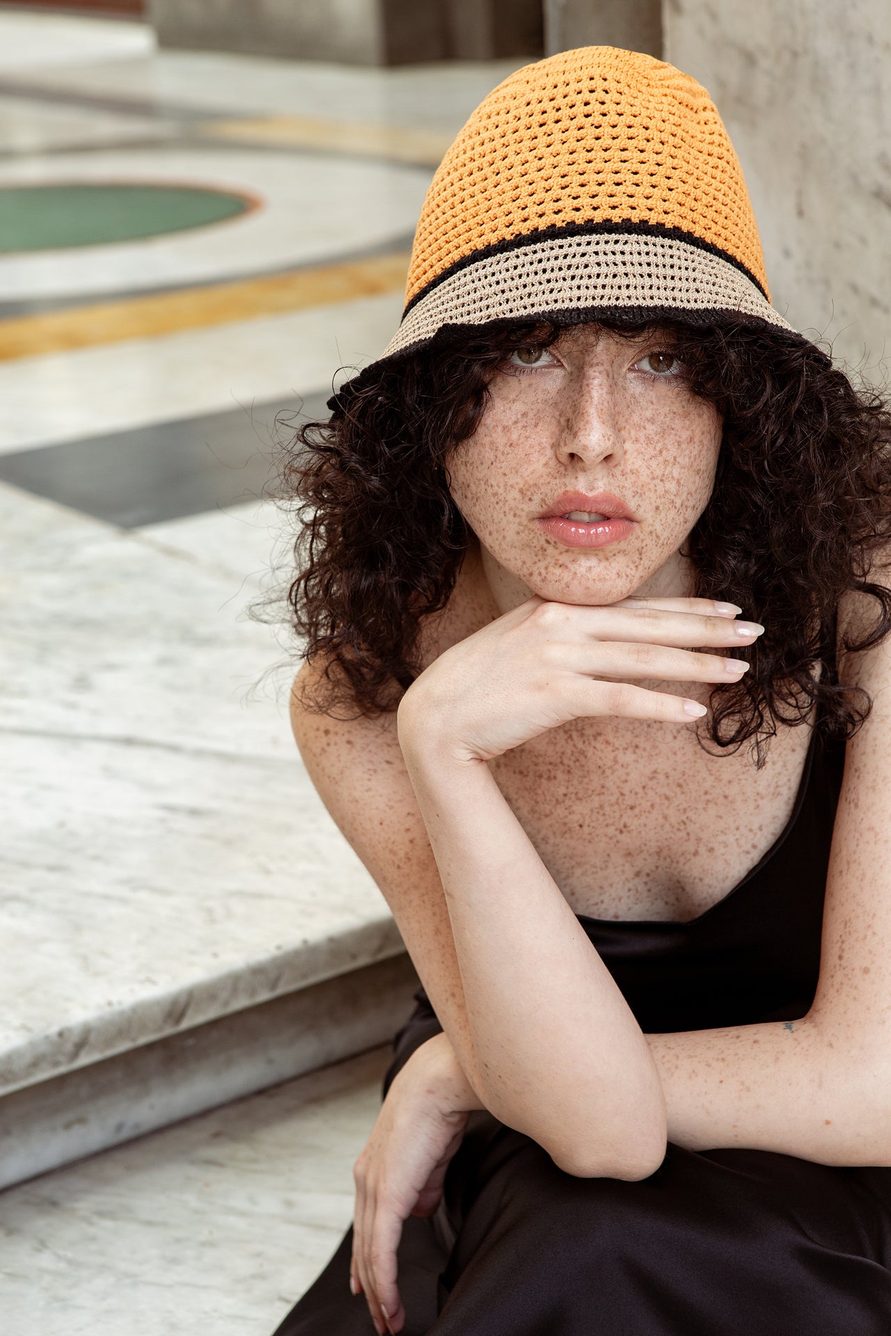 Arles crocheted hat yellow